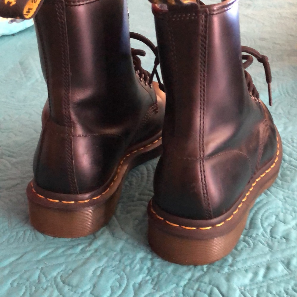 Dr Martens 1460 Smooth Leather Laceup Women’s Combat Boots 7 Air Wair - Picture 6 of 8
